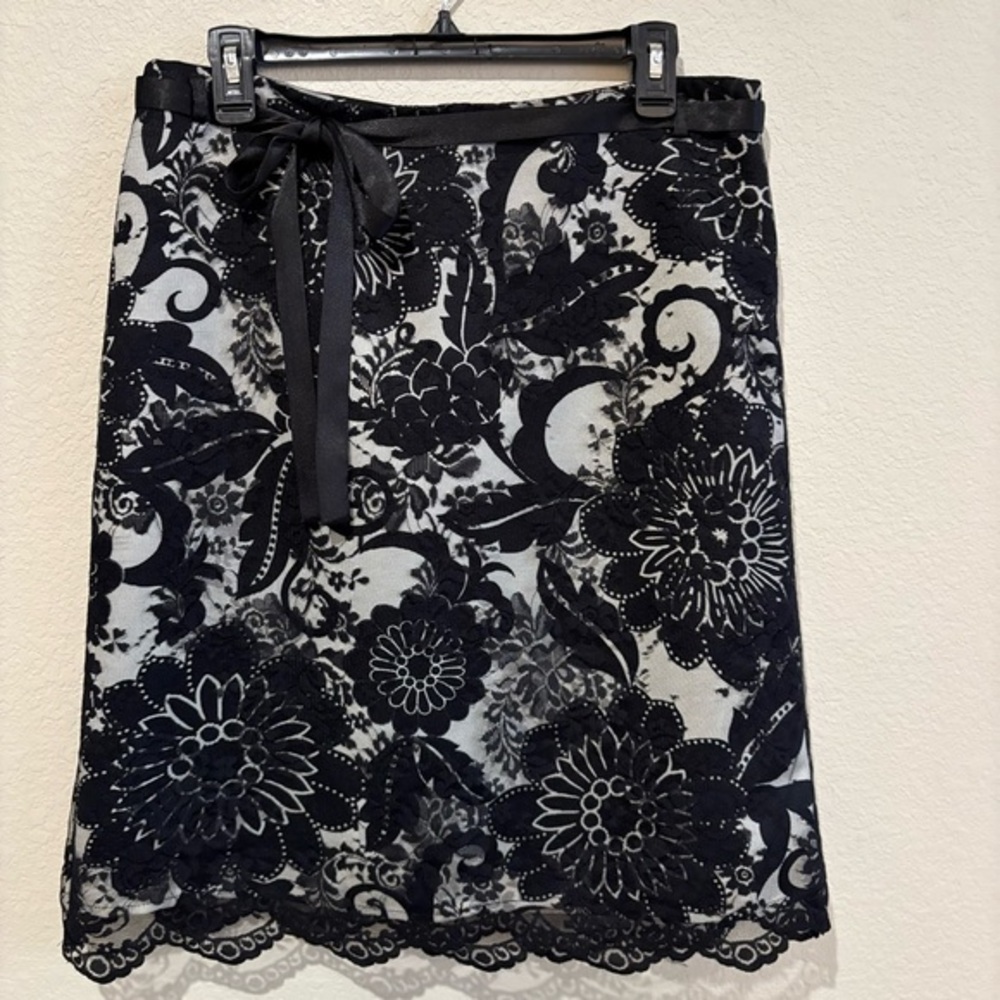 Women’s Skirt Size 10 Black Lace Overlay Fairy Grunge Dark‎ Academia Whimsygoth